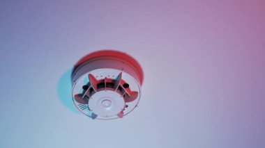Yangın alarmı. İtfaiye sistemi. Yangın alarmı konsepti. Yakın plan. Yüksek kalite 4k görüntü
