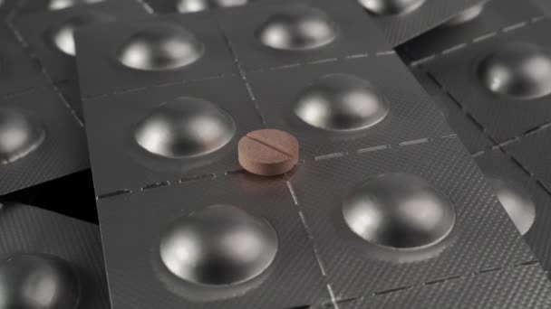 Forgó Orvosi Tabletták Rózsaszín Pirulák Kiváló Minőségű Felvételek — Stock videók