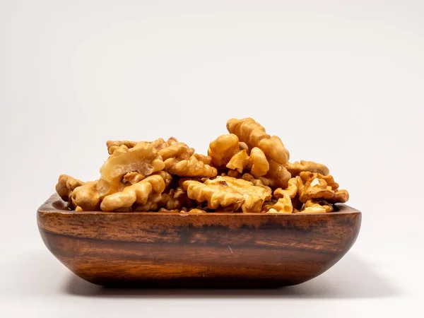 stock image Walnut on a white background. Raw walnut. Close-up.