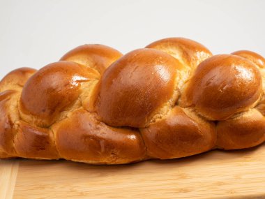 White baton. Sweet white bread. Sweet bread. Close-up.