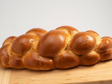 White baton. Sweet white bread. Sweet bread. Close-up.