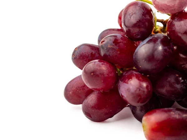 Rijp Sappige Druiven Geïsoleerd Witte Achtergrond Close — Stockfoto