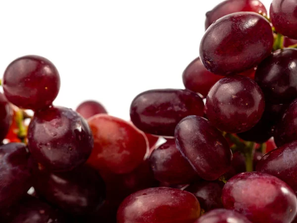 Rijp Sappige Druiven Geïsoleerd Witte Achtergrond Close — Stockfoto