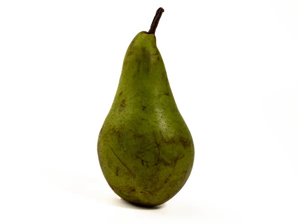 Gröna Päron Isolerad Vit Bakgrund Päronfrukt Närbild — Stockfoto