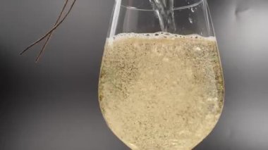 Bir bardak beyaz şaraba doldur. Bir bardak sek şarap..