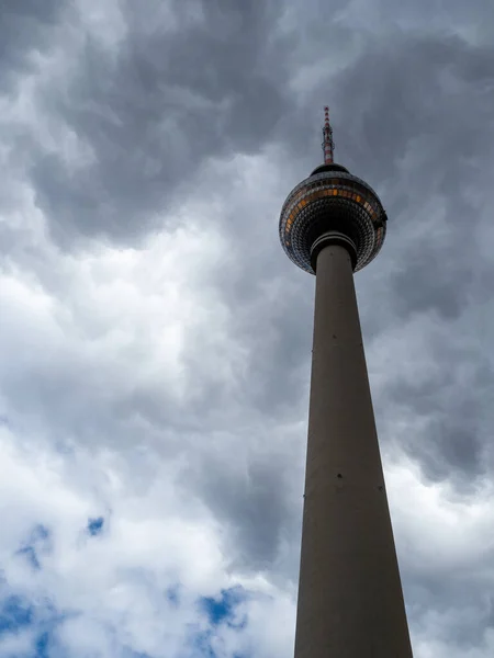 Vackra Stadsbilden Centrum Berlin Tyskland Med Detalj Ett Torn Som — Stockfoto