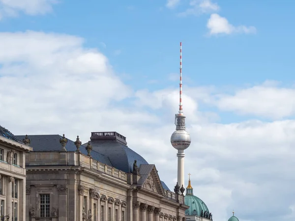 Gyönyörű Városkép Város Központjában Berlin Németország Egy Részletet Torony Nevű — Stock Fotó