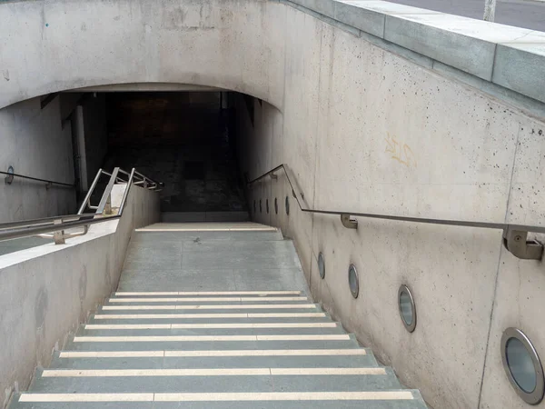 Esvazia Estação Metro Estação Recém Construída Close — Fotografia de Stock