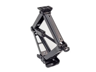 Araba krikoyu beyaz arka planda izole edilmiş. Jack yakın plan.