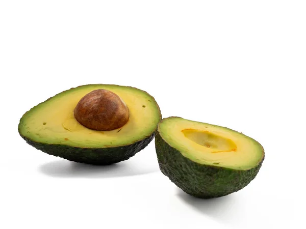 Avocado Geïsoleerd Witte Achtergrond Rijp Avocado — Stockfoto