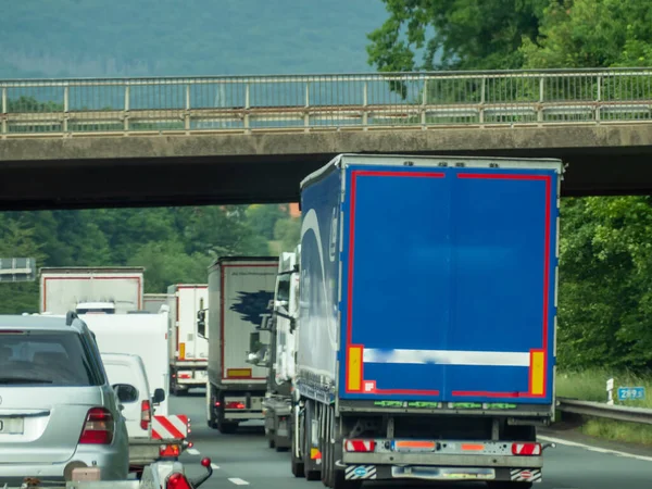 stock image Highways are congested with traffic. European highway.