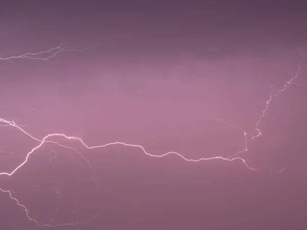 stock image Thunderstorms in the night sky. Thunderstorm at night.