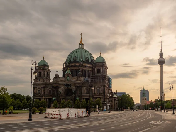 Berlínská Katedrála Centru Města Berlínská Turistická Oblast — Stock fotografie