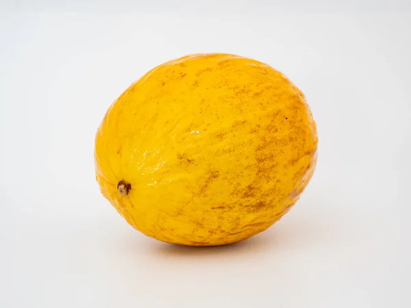 Čerstvý Meloun Bílém Pozadí Detailní Záběr Melounu — Stock fotografie