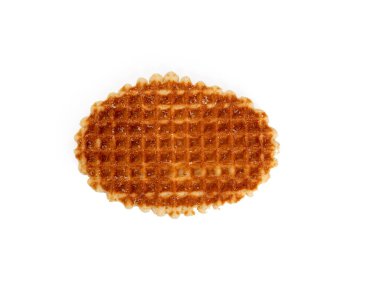 Beyaz arka planda izole Belçika waffleları. Belçika waffleları kapanıyor.