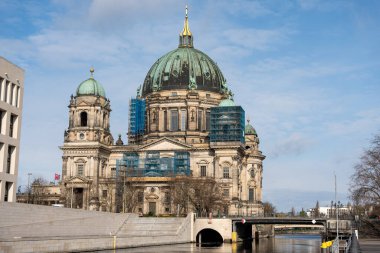 Almanya 'daki Berlin Katedrali. Berlin Katedrali. Yakın plan..