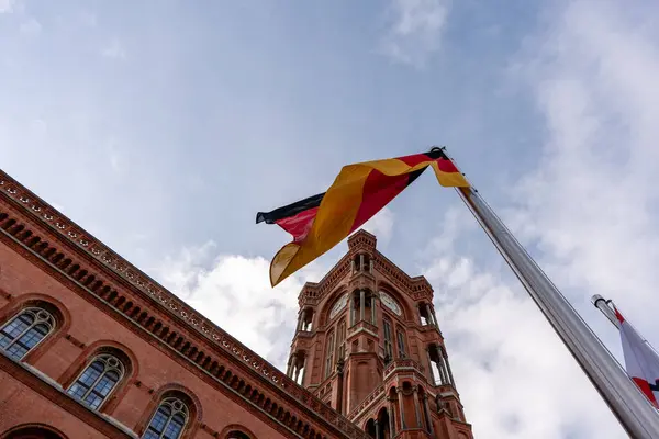 Balai Kota Merah Alexanderplatz Berlin Jerman Balai Kota Merah Tutup — Stok Foto