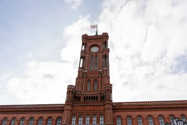 Red Town Hall Alexanderplatz Berlin Germany Red Town Hall Close — Stock Photo, Image
