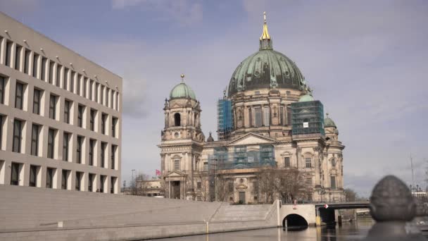Berlínská Katedrála Německu Berlínská Katedrála Close — Stock video