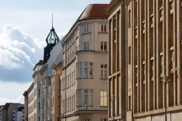 Häuserfassaden Und Straßen Europäischer Städte Schöne Europäische Gebäude — Stockfoto