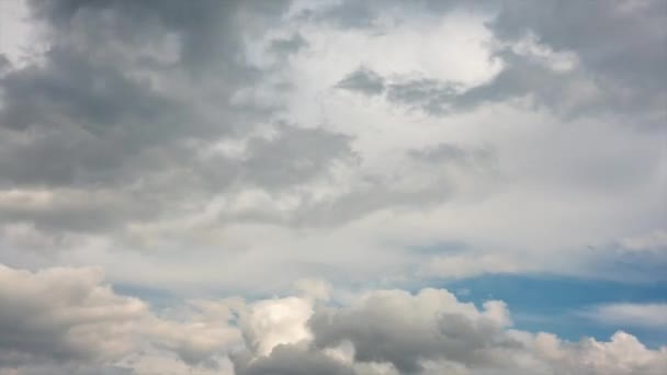 Egy Felhős Égbolt Időugrása Drámai Felhők Égen — Stock videók