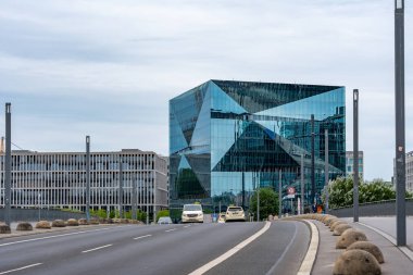 Berlin Germany July 26, 2024. View of the Berlin main station. Glass building of the main station. clipart