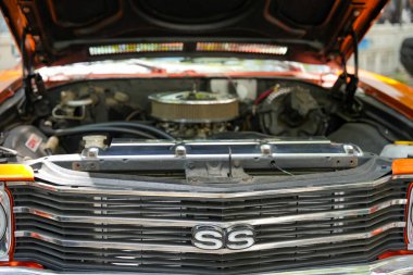 Almanya 11 Mayıs 2025. Chevrolet SS motor bölümünün ön görüntüsü. Efsanevi 