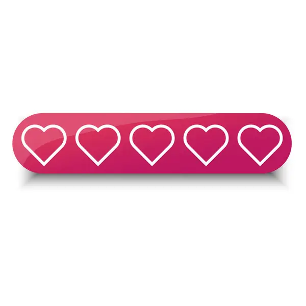Kalp Derecelendirme Çubuğu. Müşteri Geribildirim Vektörü. Tatmin Seviyesi Göstergesi. Love Meter Kavramı. EPS 10.