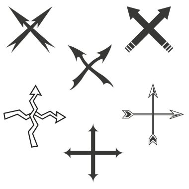 Siyah ok simgeleri koleksiyonu. Çeşitli yön göstergeleri, yön bulma sembolleri. Ok başı tasarımları ayarlandı. Vektör çizimi. EPS 10. Resim yükle.