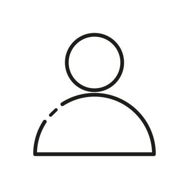 Kullanıcı profili vektör simgesi. Basit bir siluet sembolü. Hesap avatar vektörü grafiği. Kullanıcı arayüzü ögesi. EPS 10.