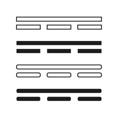 Web interface layout. Minimalist black lines. UI design elements. Vector template. EPS 10. clipart