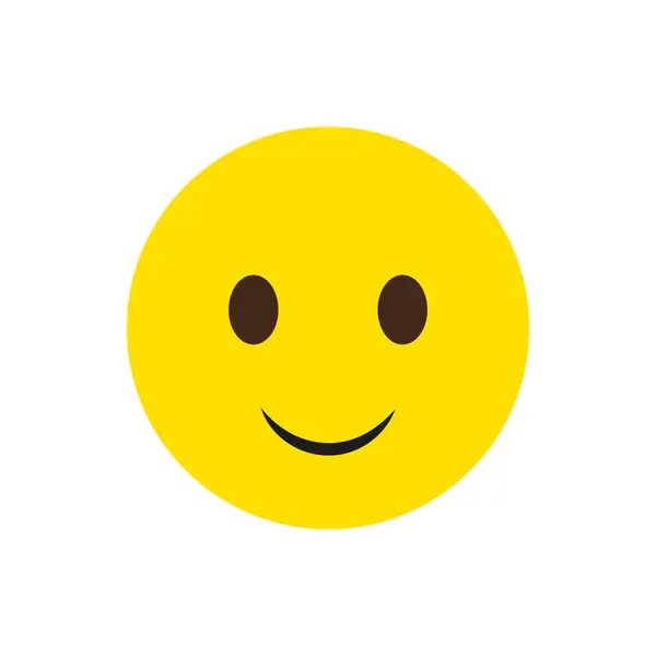 Sarı gülen surat. Basit yuvarlak simge. Mutlu duygu simgesi vektörleri. Klasik emoji çizimi. EPS 10.