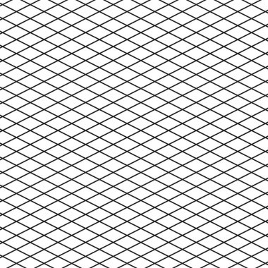 Geometrik ızgara deseni. Siyah çizgiler kesişiyor. Kusursuz elmas şekiller. Vektör arkaplanı. EPS 10.