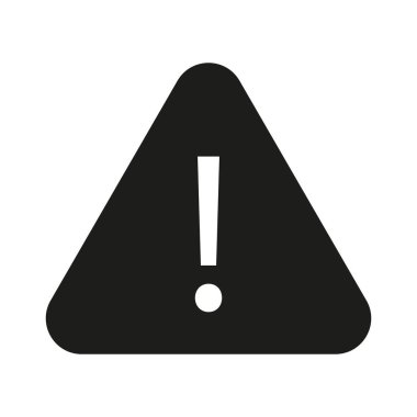 Uyarı işareti simgesi. Dikkat sembolü tasarımı. Ünlem noktası üçgeni. Kara tehlike grafiği. EPS 10.