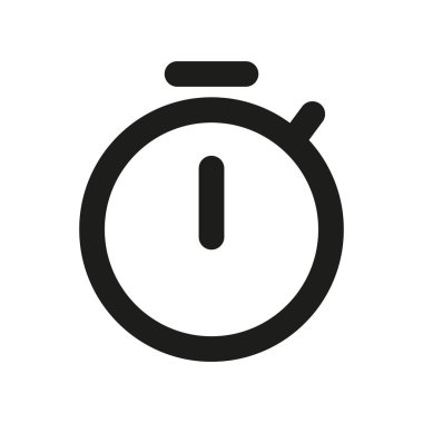 Kronometre simgesi. Zaman izleme sembolü. Kronometre hatları grafiksel. Vektör çizimi. EPS 10.