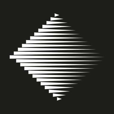 Geometrik üçgen deseni. Dinamik soyut şekil. Siyah arkaplan vektörü. Modern tasarım öğesi. EPS 10.