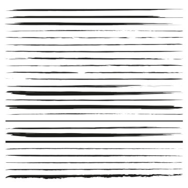 El çizgisi hazır. Fırça darbeleri. Sanatsal fırça çizgileri. Grunge dokusu grafiği. EPS 10.