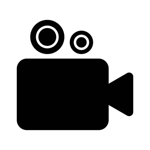 Video kamera simgesi. Ekipman sembolü. Film kayıt vektörü. Basit bir medya grafiği. EPS 10.