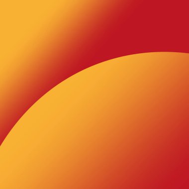 Soyut eğim arkaplanı. Kırmızı ve sarı kıvrımlı şekiller. Parlak modern tasarım. Vektör çizimi. EPS 10.