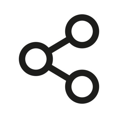 Simgeyi paylaş. Ağ bağlantısı sembolü. Sosyal medya bağlantısı. Basit bir iletişim grafiği. EPS 10.