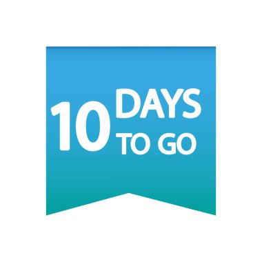 10 gün geri sayım. 10 numara alarmı. Vektör günü simgesi. Olay geri sayım sembolü. EPS 10.