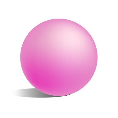 Pembe küre çizimi. Gradyan top vektörü. Parlak yuvarlak şekilli. Basit üç boyutlu element. EPS 10.