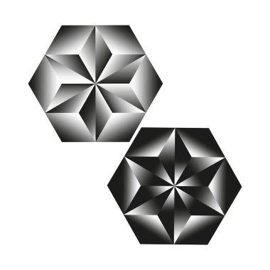 Altıgen şeklinde. Geometrik soyut. Metalik eğimli desen. Vektör çizimi. EPS 10.