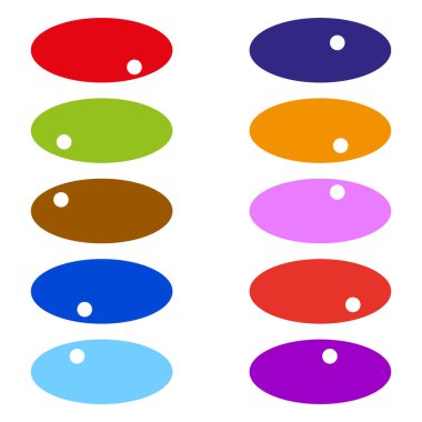 Renkli sıvı şekiller. Soyut damlalar ayarlandı. Parlak gradyan elementler. Basit vektör tasarımı. EPS 10.