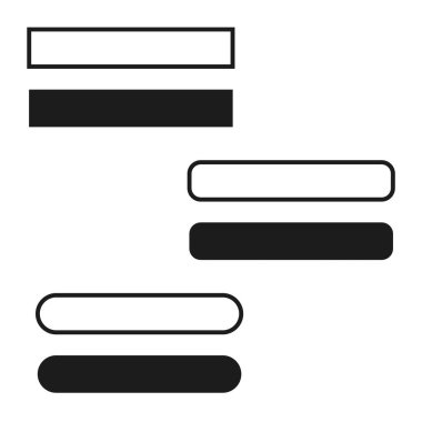 Yatay çizgiler çizimi. Modern grafik çubukları. Minimum vektör şekilleri. Temiz tasarım konsepti. EPS 10.