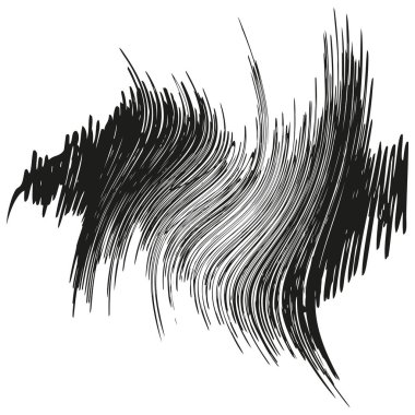 Dalga simgesi. Çizgi çizgisi sembolü. El çizimi çizimi. Vektör eğrisi işareti. EPS 10.