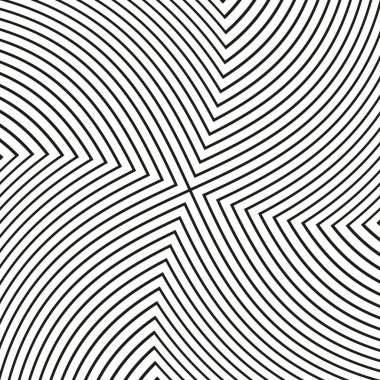 Eğimli çizgi deseni. Soyut dalgalı tasarım. Siyah beyaz dokular. Minimalist vektör arkaplanı. EPS 10.