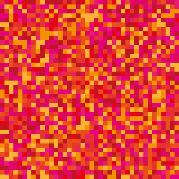 Piksel renk füzyonu. Pembe turuncu desen. Vektör ısı tarzı arka plan. Izgara dokusunu engelle. EPS 10.