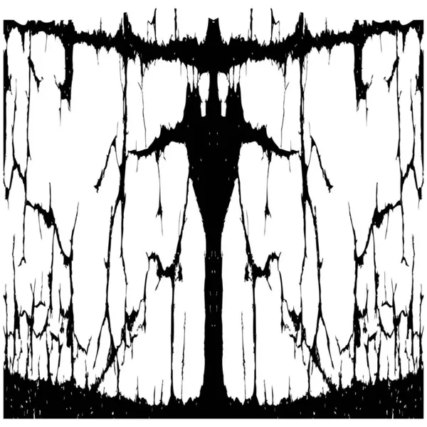 Çatlak yüzey dokusu. Orta siyah figür. Fraktür soyut vektör. Grunge beyaz arka planı. EPS 10.