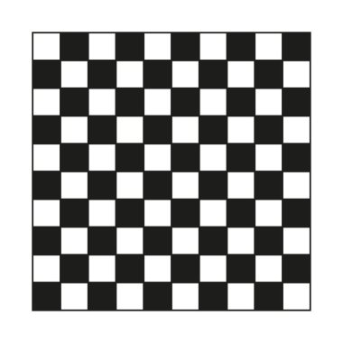 Dama tahtası kare ızgarası. Siyah beyaz simetri. Basit şablon düzeni. Vektör minimum tasarım. EPS 10.